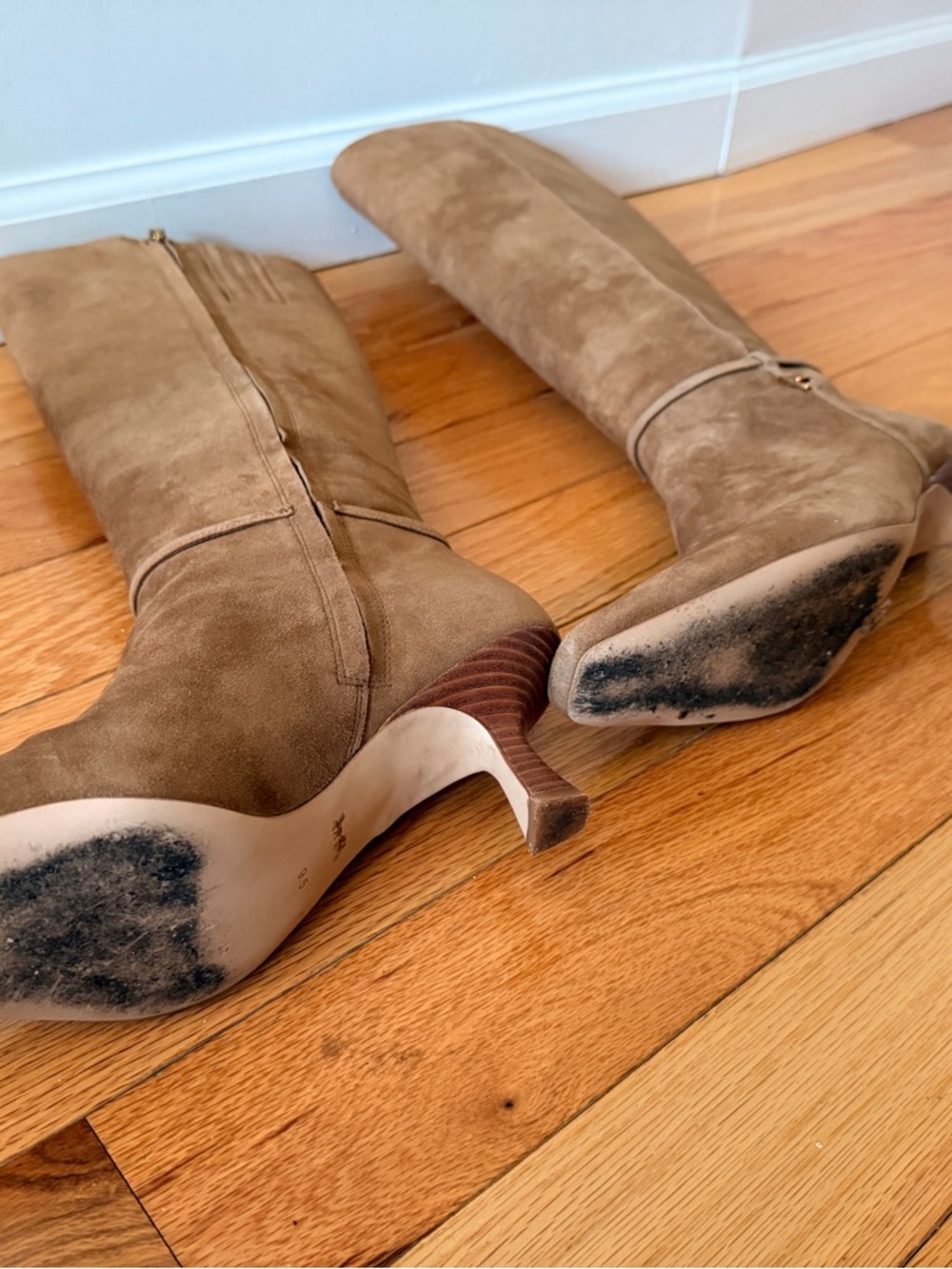 Coach Tall Suede Boots in Brown - Picture 5 of 7